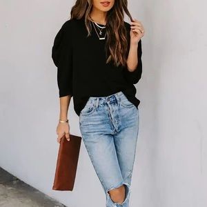 New Vici Black Kingston sleeve top sz small - best seller!